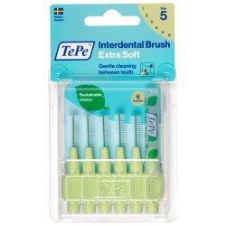 TePe Gap borstar Extra SOFT 0,8 mm ISO 5 GRN 6 st.