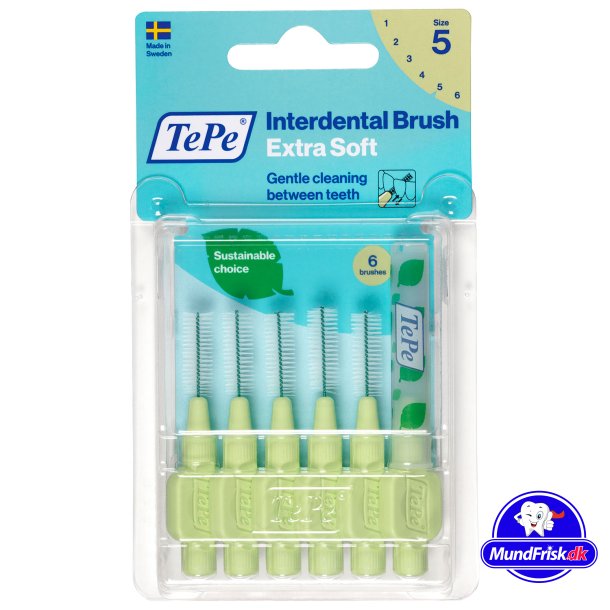 TePe Vliharjat Extra SOFT 0,8 mm ISO 5 GREEN 6 kpl.
