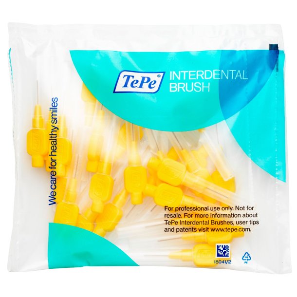 25 st. TePe Original Gap Borstar 0,70 mm ISO 4 GUL