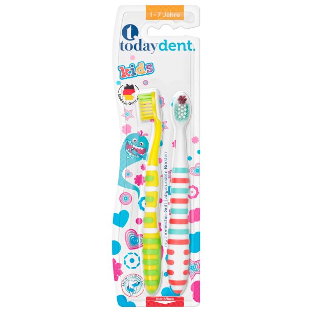 Today Dent KIDS tandborstar fr barn 2 st.