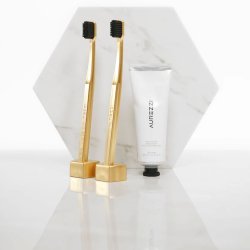 Aurezzi Gold Tandbrste 24 Karat Guldlgning MEDIUM