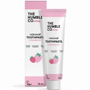 Naturlig hydroksyapatitt barnetannkrem THE HUMBLE Co. Xylitol Strawberry 75 ml