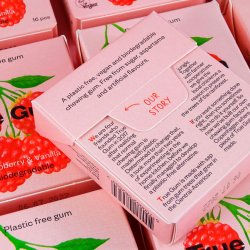 Luonnollinen purukumi True Gum Vadelma &amp; Vanilja