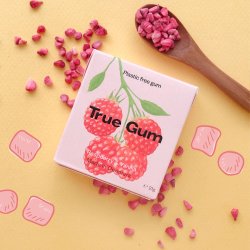 Luonnollinen purukumi True Gum Vadelma &amp; Vanilja