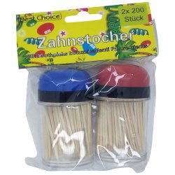 Zahnstocher Holz 2 x 200 Stk. in Spendern