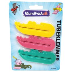 3 stk. Tubeklemmer MundFrisk Crocodile Tubepresser