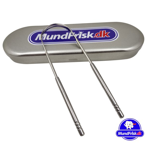 Zungenreiniger in Aluminiumbox - Zungenschaber aus Edelstahl