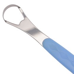 Tungeskraper Rustfritt stl farget hndtak + oppbevaringsboks