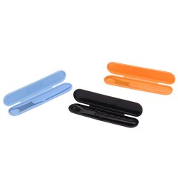 Tungeskraper Rustfritt stl farget hndtak + oppbevaringsboks