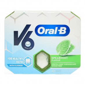 V6 Oral-B Spearmint Tyggegummi Med Fluor 17g