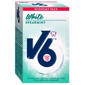 V6 White Spearmint Tuggummi - Economy Pack