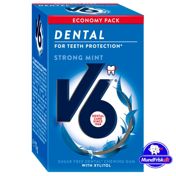 V6 Strong Mint Tyggegummi - konomipakke