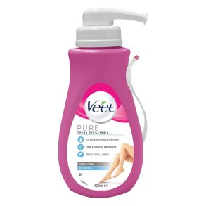 Veet Pure Hrfjerning Creme Sensitiv Hud Pumpe 400 ml.