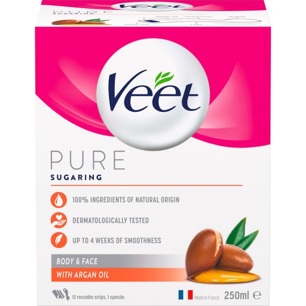 Veet Pure Hrfjerning Sugaring Warm Wax Argan Oil Body &amp; Face