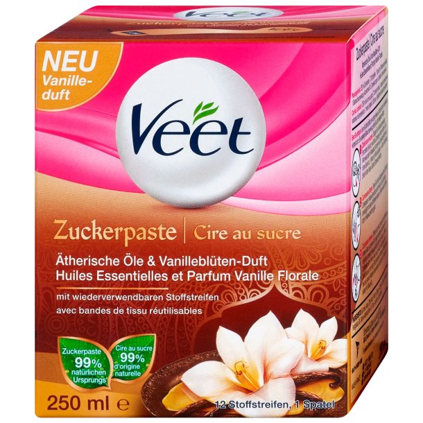 Veet Pure Hrfjerning Sugaring Essential Oils &amp; Floral Vanilla 