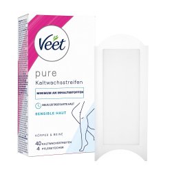 Veet Hrborttagning Kallvaxremsor Knslig hud 40 st.