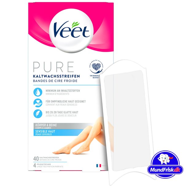 Veet Hrfjerning Kolde Voksstrimler Sensitiv Hud 40 stk.