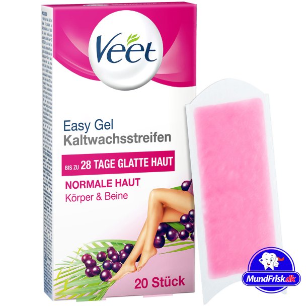 Veet Easy-Gel Wax Strips Kropp &amp; Ben Normal hud 20 st.