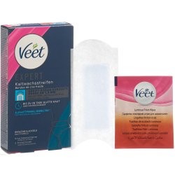 Hrfjerning Veet Expert Bikini &amp; Armpits Kaldvoksstrimler Sensitiv Hud 16 stk.