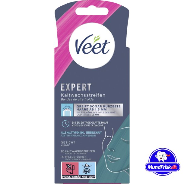 Hrfjerning Veet Expert Cold Wax Strips Face 20 stk.