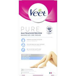 Veet Pure Cold Wax Strips Legs &amp; Body Sensitive Skin 20 stk.
