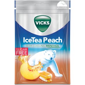 Vicks Halstabletter IceTea Peach 72 gr.