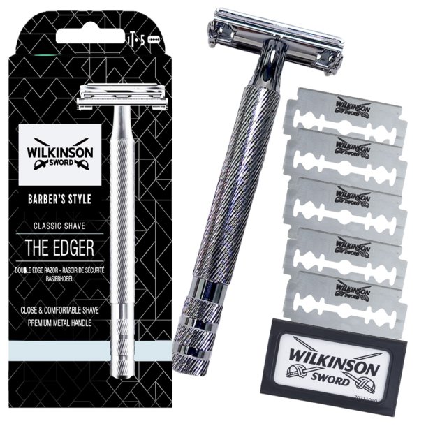Wilkinson Sword Classic Vintage Barberhvel + 6 barberblader