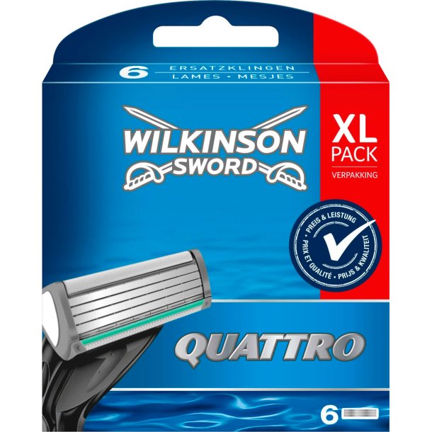 Wilkinson Sword Quattro Barberblade 6 stk.