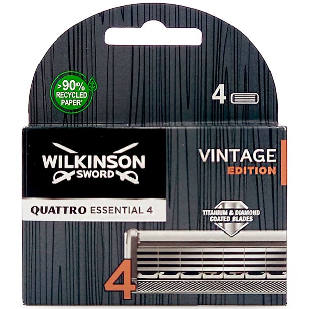 Wilkinson Sword Quattro Vintage barberblader 4 stk.