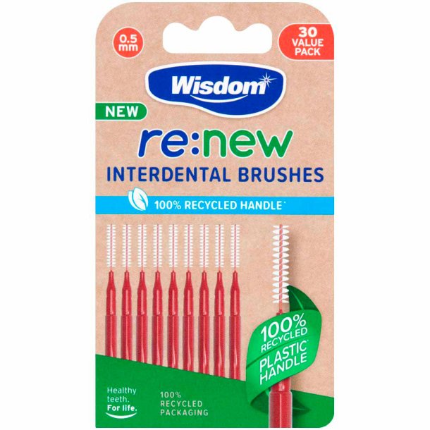 Hllbara rymdborstar 30 st. Visdom 0,50 mm. ISO 2