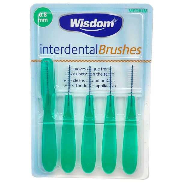 Mellemrumsbrster Wisdom 0.80 mm. Medium GRN