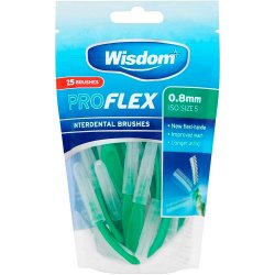 Mellemrumsbrster 25 stk. Wisdom Proflex 0.80 mm. ISO 5 GRN