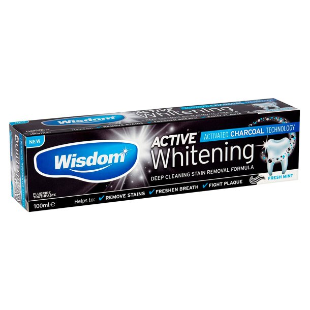 Wisdom Active Whitening Charcoal Tannkrem