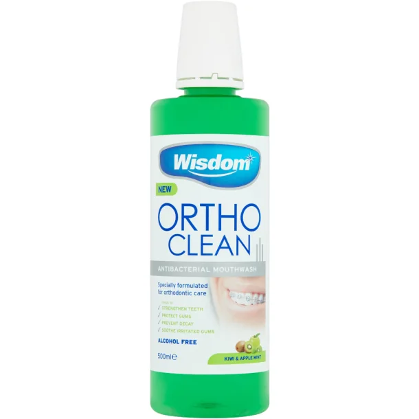 Munnvann Wisdom ORTHO Clean Antibakteriell 500 ml