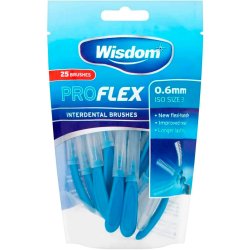 Mellemrumsbrster 25 stk. Wisdom Proflex 0.60 mm. ISO 3 BL