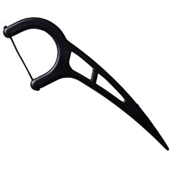 Tandtrd utan PFAS WISDOM Active Whitening Charcoal Flosser 30 st.