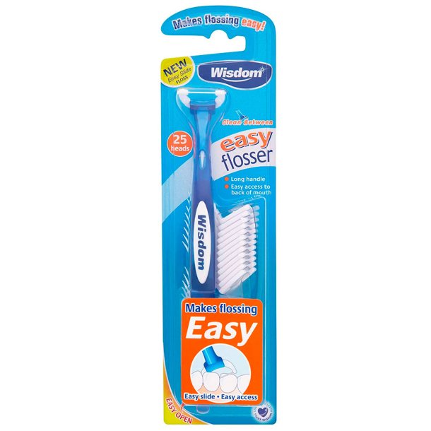 WISDOM Easy Floss Daily Flosser + 25 Refills