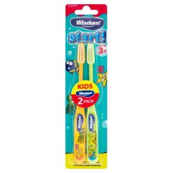 Barntandborstar 2 st. Wisdom Start Kids 3+