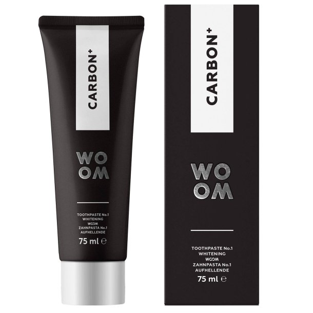 WOOM Carbon Whitening Tandkrm Charcoal 75 ml