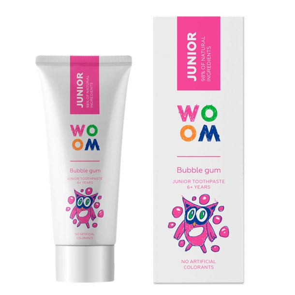 Woom Junior Bubble Gum 6+ Barnetannkrem 