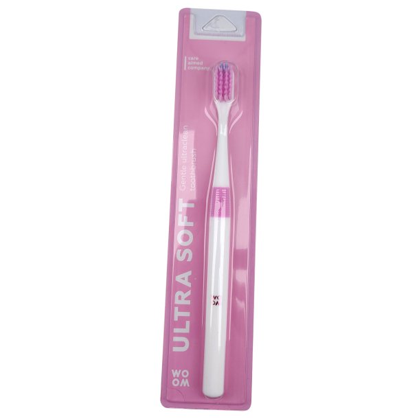Woom Ultra Soft Tandb�rste med ekstra bl�de b�rsteh�r PINK