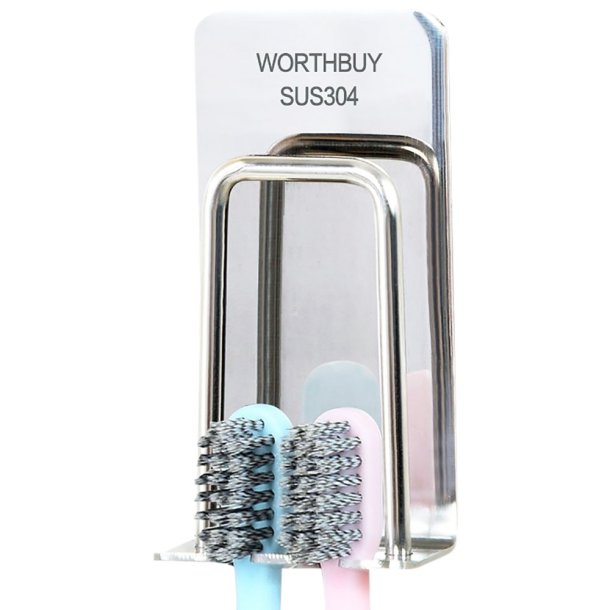 WorthBuy Tannbrsteholder for vegg - 304 Rustfritt stl