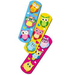 WundMed Barns Gips Ugglamotiv - 10 st.