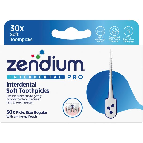 Zendium gummitandpetare 30 st. Mjuka tandpetare