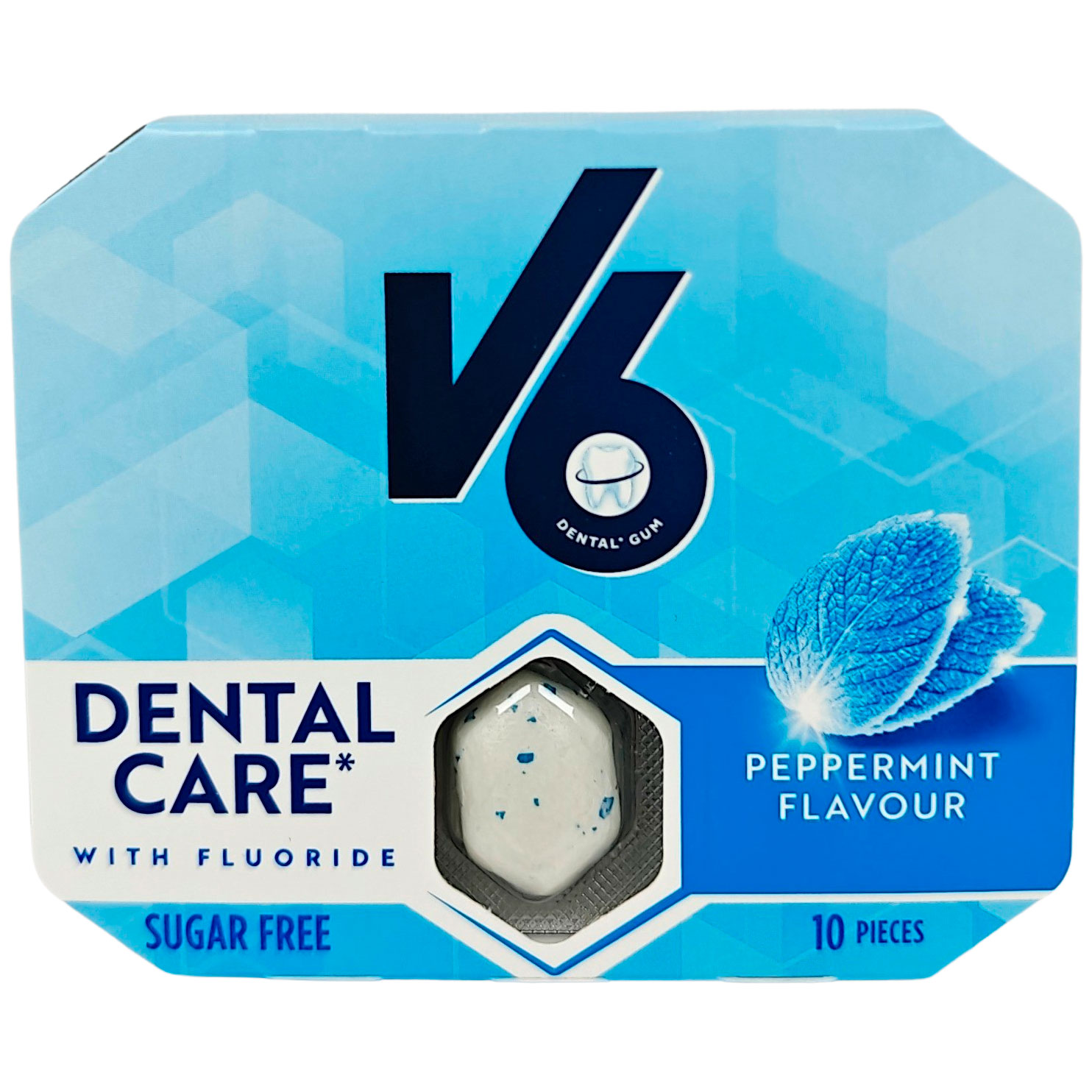 V6 Oral-B Peppermint Tyggegummi Med Fluor