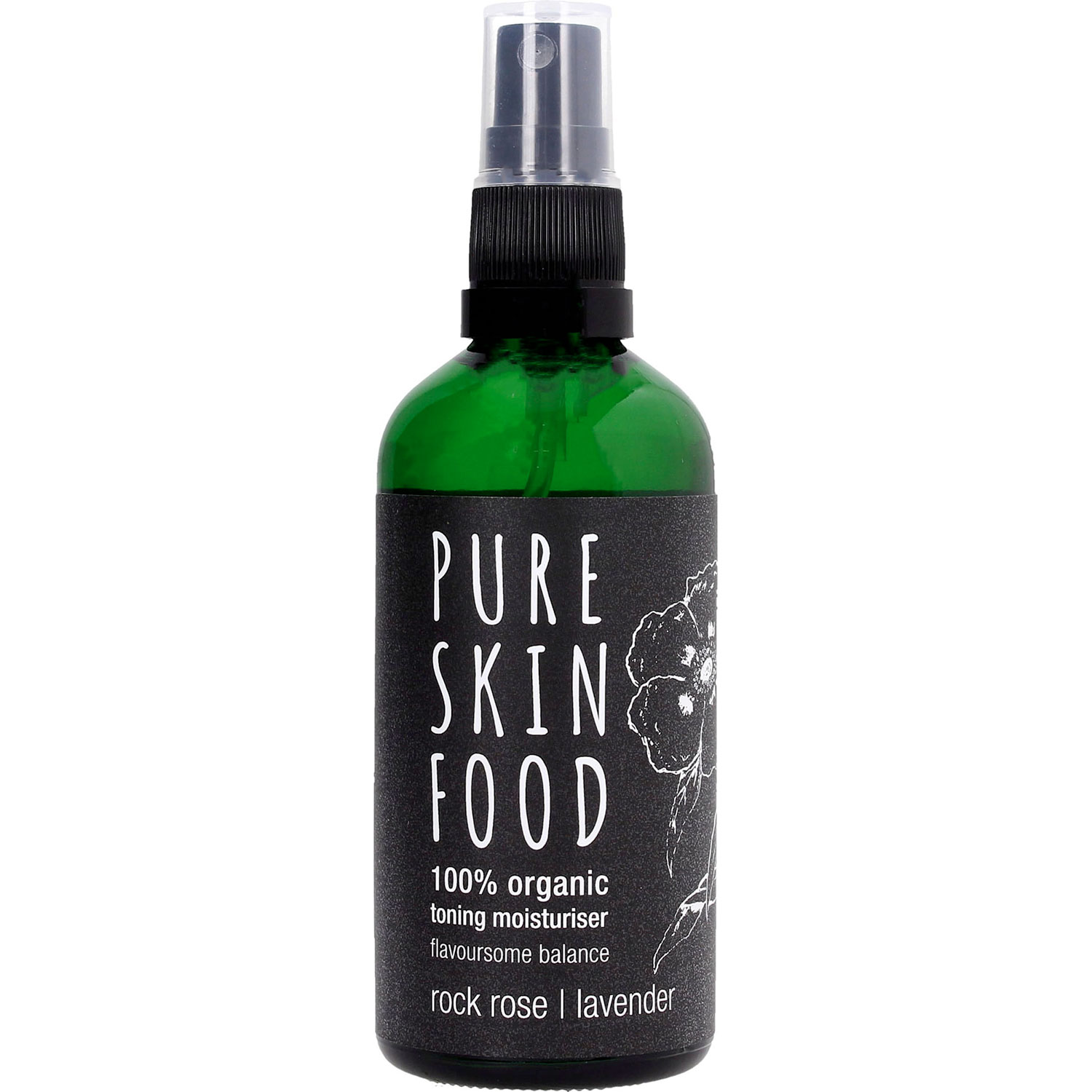 Økologisk Aftershave Pure Skin Food Toning Moisturiser Rock Rose Lavender