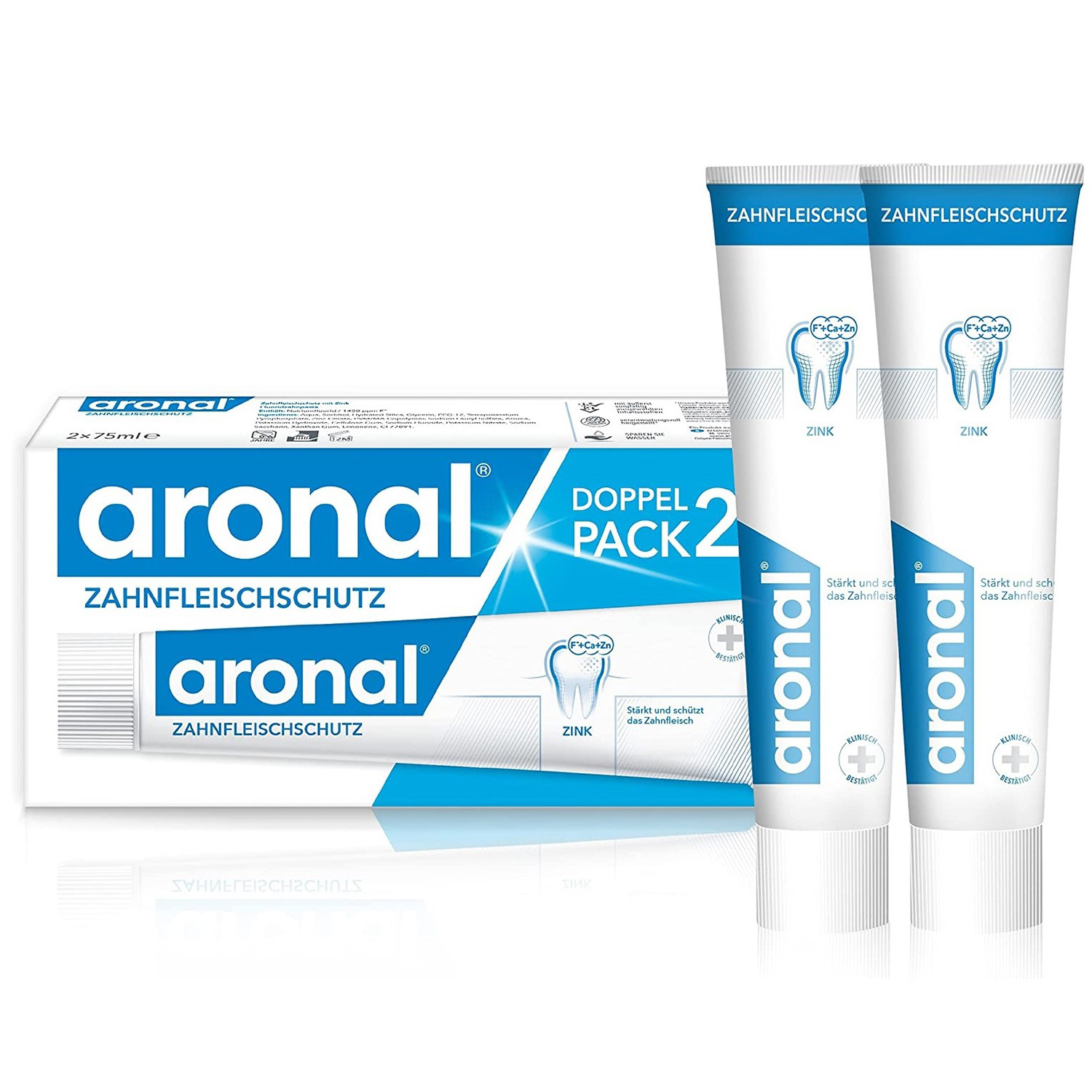 Aronal Tandpasta 2 x 75 ml. Tandkødsbeskyttelse - tandpasta mod isninger - Isninger i tænderne