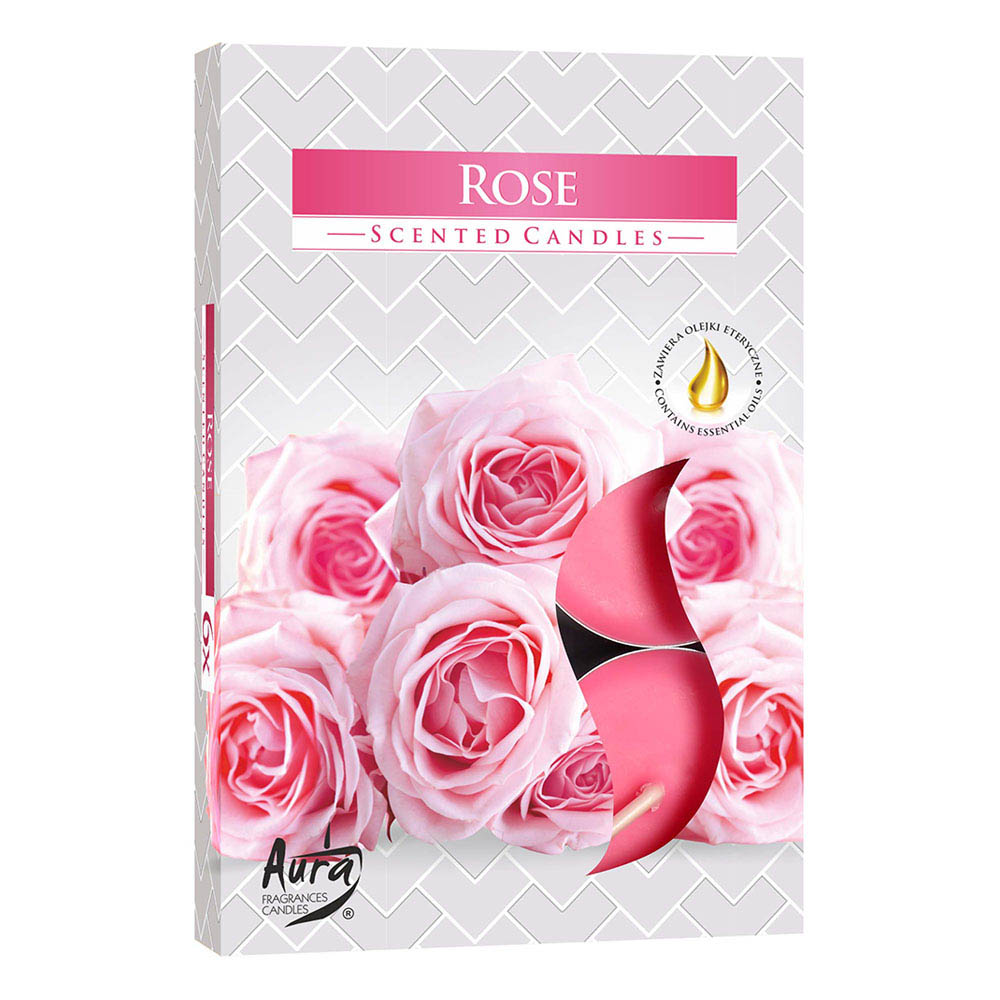Duftlys Rose Fyrfadslys med duft