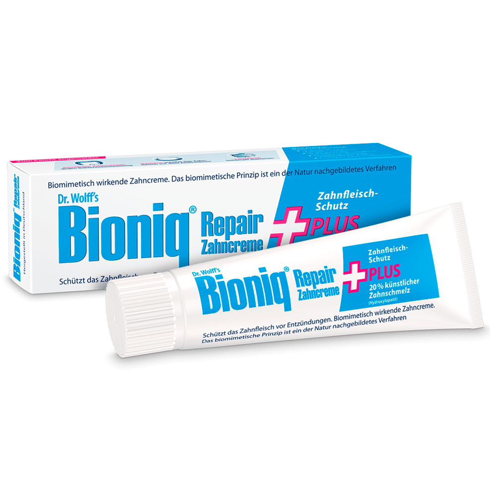 Bioniq Hydroxyapatite Zahnpasta gegen Vereisungen Repair PLUS 75 ml