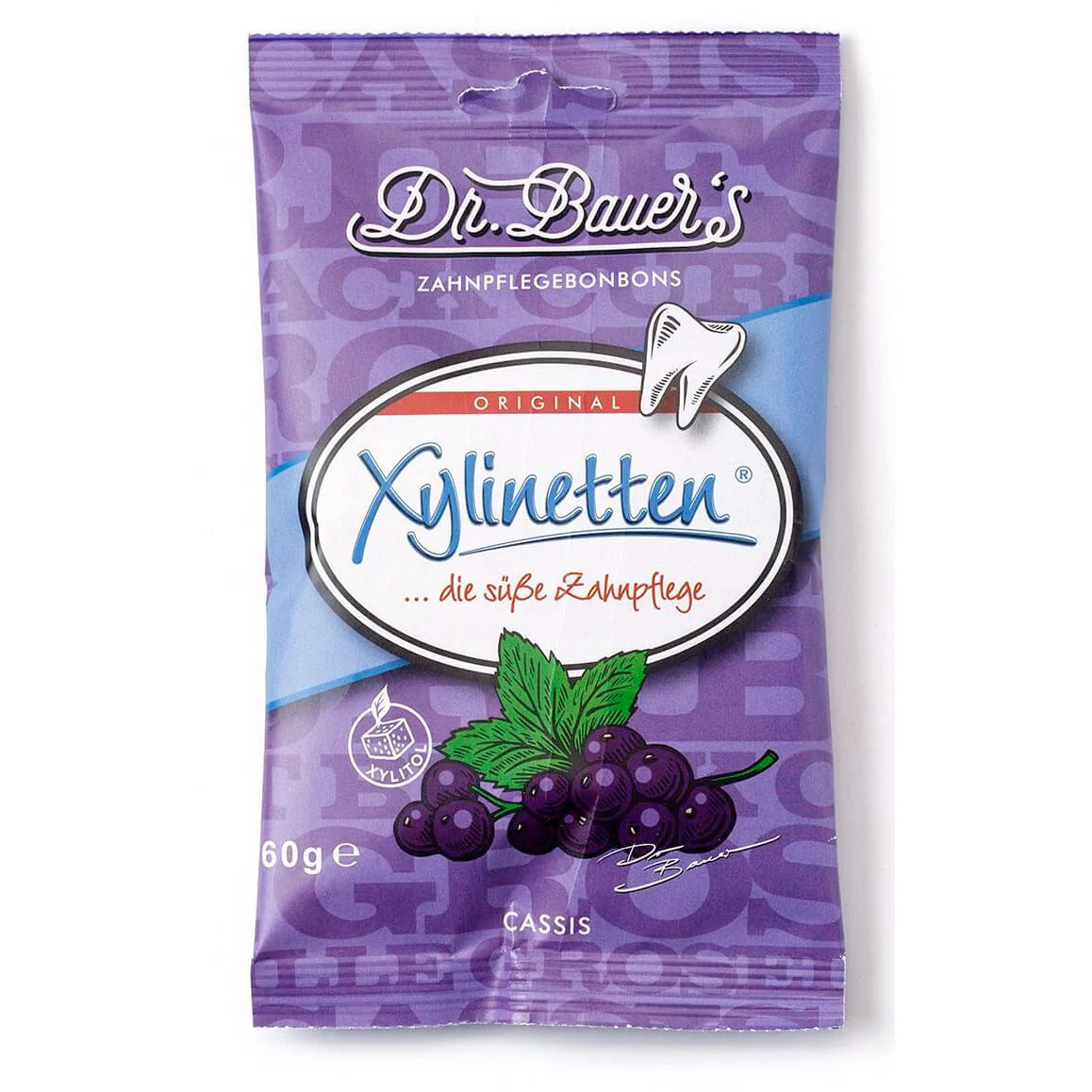 Xylit-Lutschtabletten Dr. Bauers Xylinet 60g BLACKCURRANT